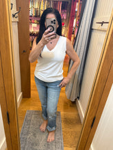 Luxeair Ribbed Relaxed V-Neck Tank Top- Assorted Colors