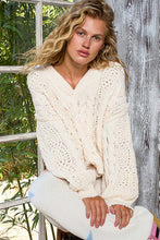 POL Chenille Sweater - Black, Cream or Evening Blue