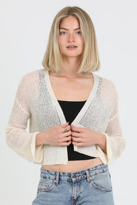 Light Weight Open Knit Cardigan Sweater - Assorted Colors