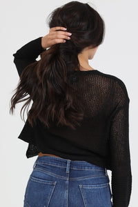 Light Weight Open Knit Cardigan Sweater - Assorted Colors