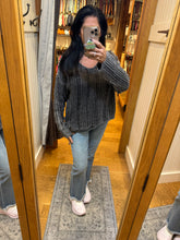 Distressed Mineral Washed Sweater - Charcoal or Mocha