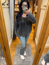 Distressed Mineral Washed Sweater - Charcoal or Mocha