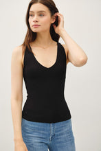 New Color-Soft Core - Basic Full Length V-neck Tank - Chocolate, Black or White