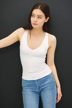 New Color-Soft Core - Basic Full Length V-neck Tank - Chocolate, Black or White