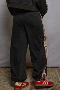 POL bottom in French terry with star patch trim - Vintage Moss or Black