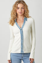 Washed Thermal Button Down Top - Assorted Colors