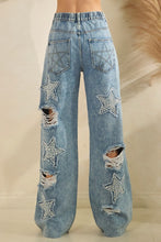 Oli & Hali Washed Stone On Star Denim Pants