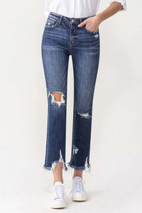 LOVERVET BY VERVET HIGH RISE CROP STRAIGHT JEANS