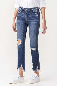LOVERVET BY VERVET HIGH RISE CROP STRAIGHT JEANS