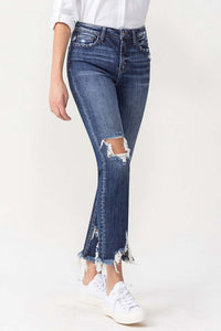 LOVERVET BY VERVET HIGH RISE CROP STRAIGHT JEANS