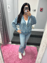 ACID WASH FLEECE CROPPED ZIP-UP HOODIE W POCKETS - ASSORTED COLORS