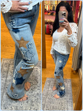 Oli & Hali Washed Star Patchwork Denim Jeans