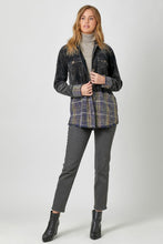 Color Block Mixed Jacket - Washed Black