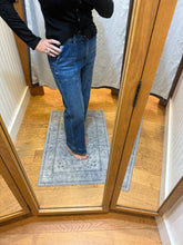 Risen High Rise Crop Straight Front Seam Detailed Jeans - Dark