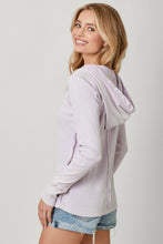 Washed Thermal Hoodie Top - Washed Pistachio or Lavender Pink