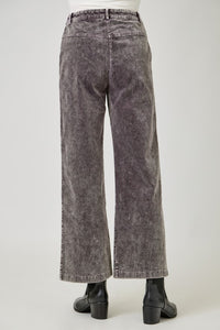 Mystree Washed Corduroy Trousers - Washed Green or Washed Black