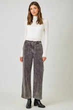 Mystree Washed Corduroy Trousers - Washed Green or Washed Black