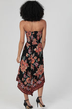 Smocked Bodice Strapless Hanky Hem Jumpsuit - Black