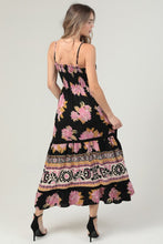 V Neck Twist Front Cut Out Lace Trim Maxi Dress - Black