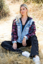 Hooded Denim With Sherpa Contrast Jacket - Blue Snow Multi