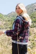 Hooded Denim With Sherpa Contrast Jacket - Blue Snow Multi