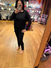 Ariella Top With Sleeve Sequin Detail - Black or Navy