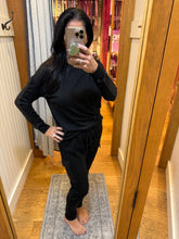 Ariella Top With Sleeve Sequin Detail - Black or Navy