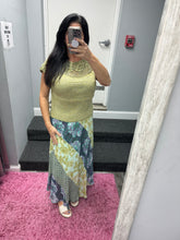 Mystree Mixed Print Skirt - Green or Citron Mix
