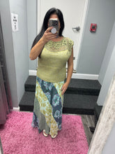 Mystree Mixed Print Skirt - Green or Citron Mix