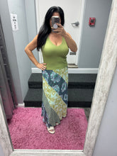 Mystree Mixed Print Skirt - Green or Citron Mix