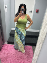Mystree Mixed Print Skirt - Green or Citron Mix