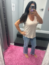 CRINKLE WASHED V-NECK SLEEVELESS TOP - ASSORTED COLORS