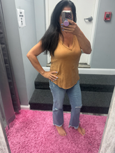 CRINKLE WASHED V-NECK SLEEVELESS TOP - ASSORTED COLORS