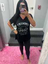 Country Music Bling Black V Neck Tee