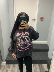 Def Leppard Adrenalize Long Sleeve Burnout Sweatshirt