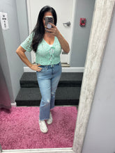 Front Tie Crochet Casual Crop Top - Ivory, Mint or Sky Blue