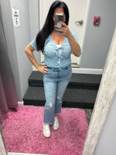 Front Tie Crochet Casual Crop Top - Ivory, Mint or Sky Blue