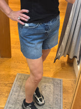 VERVET BY FLYING MONKEY High Rise Medium Dark Wash Denim Shorts