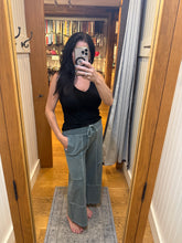 FRENCH TERRY WASHED EXPOSED-SEAM WIDE LEG PANTS - ASSORTED COLORS