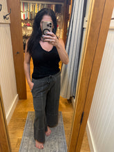 FRENCH TERRY WASHED EXPOSED-SEAM WIDE LEG PANTS - ASSORTED COLORS