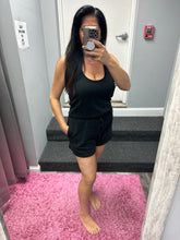 Ariella Scuba Romper With Pockets - Black Or Denim Blue