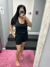 Ariella Scuba Romper With Pockets - Black Or Denim Blue