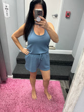 Ariella Scuba Romper With Pockets - Black Or Denim Blue
