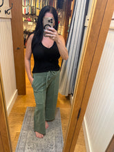 FRENCH TERRY WASHED EXPOSED-SEAM WIDE LEG PANTS - ASSORTED COLORS