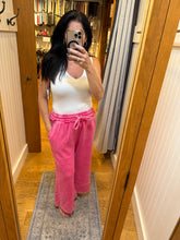 ACID WASH FLEECE PALAZZO SWEATPANTS WITH POCKETS - ASSORTED COLORS