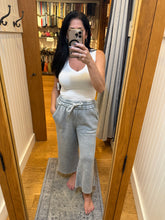 ACID WASH FLEECE PALAZZO SWEATPANTS WITH POCKETS - ASSORTED COLORS