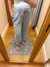 ACID WASH FLEECE PALAZZO SWEATPANTS WITH POCKETS - ASSORTED COLORS