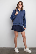 MODAL POLY SPAN QUARTER ZIP FUNNEL NECK PULLOVER - ASSORTED COLORS