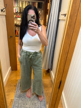 ACID WASH FLEECE PALAZZO SWEATPANTS WITH POCKETS - ASSORTED COLORS