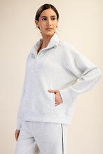 MODAL POLY SPAN QUARTER ZIP FUNNEL NECK PULLOVER - ASSORTED COLORS